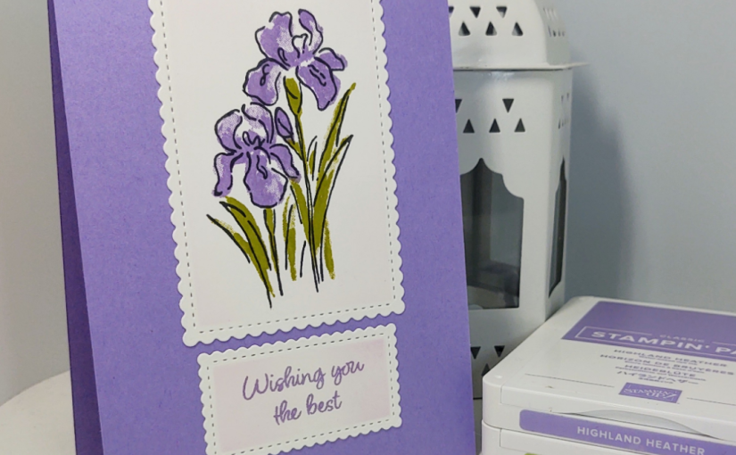 Simple Two Step Stamping with Inspiring Iris