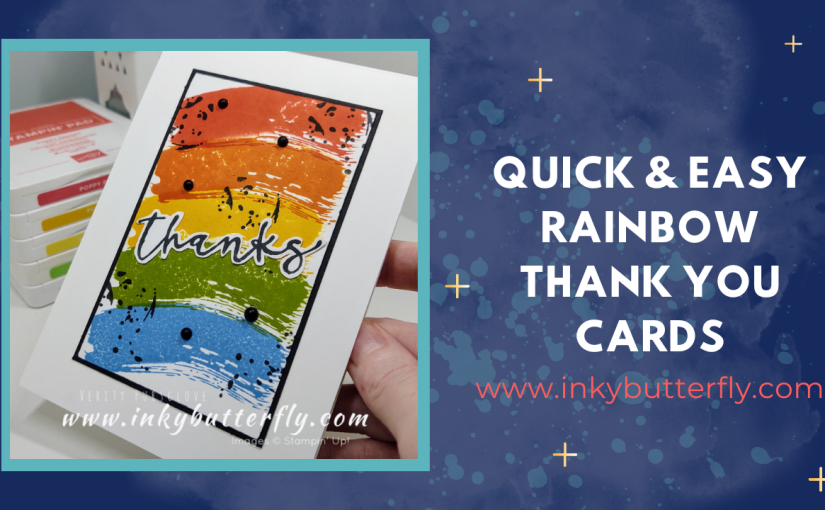 Quick & Easy Rainbow Thank You Cards!